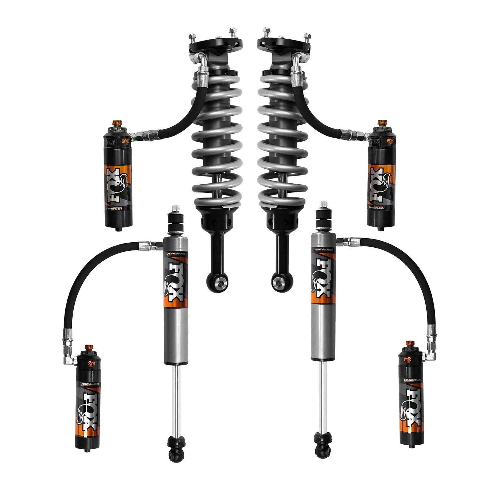 Fox 2.5 Performance Elite Adjustable Coilovers & Rear Shocks w/ Reservoir Set for 2005-2023 Toyota Tacoma 4WD RWD 6-Lug
