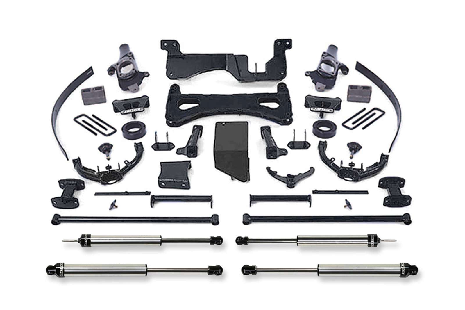 Fabtech 8" Performance System w/Dirt Logic Shocks Kit for 2001-2010 GMC Sierra 2500 HD 4WD RWD w/8.0" lift