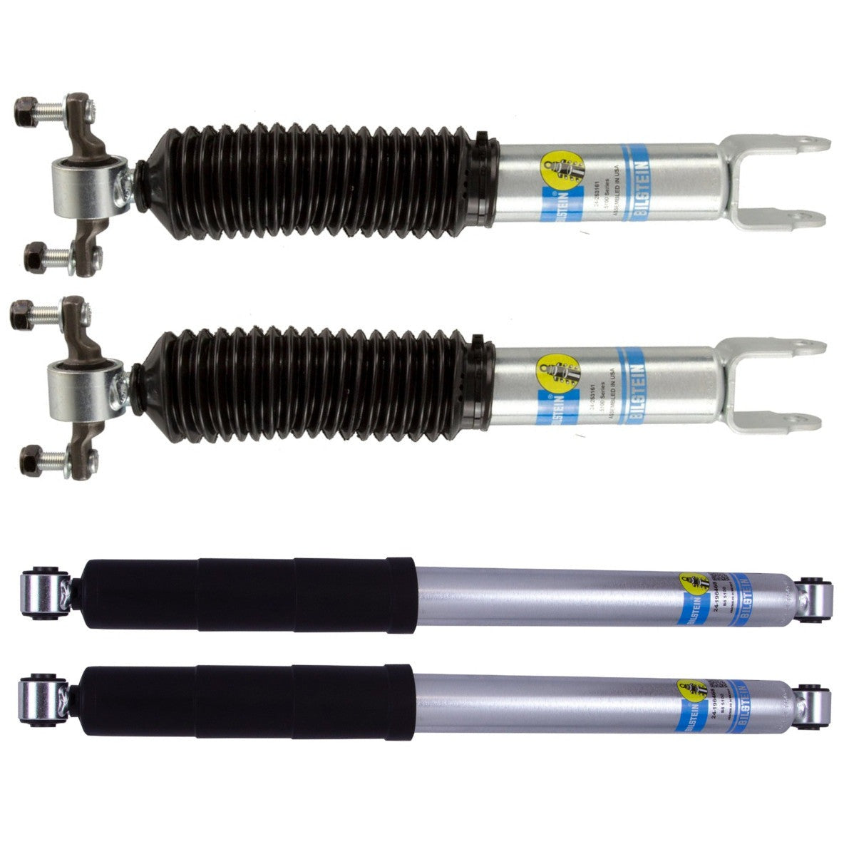 Bilstein B8 5100 Front and Rear Shocks For Stock to 1.5 inch Lifts 24-253161, 24-196468