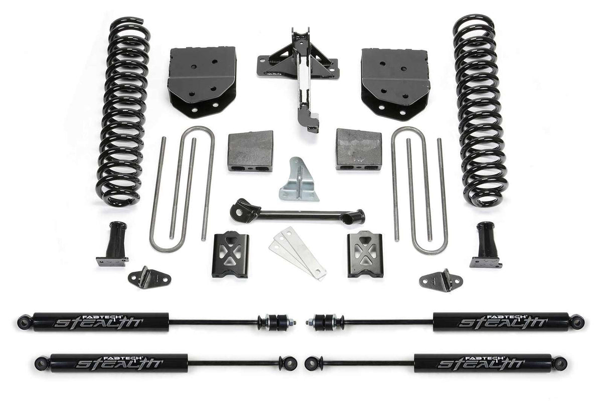 Fabtech 6" Basic System w/Stealth Shocks Kit for 1999-2004 Ford F350 Super Duty 4WD w/6" lift