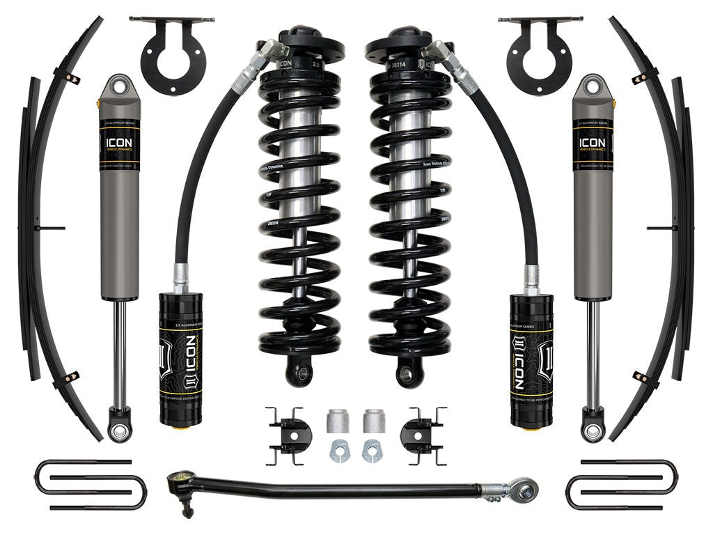 Icon 2.5-3" Stage 2 Coilover Conversion System w/Expansion Pack Kit for 2017-2019 Ford F350 Super Duty