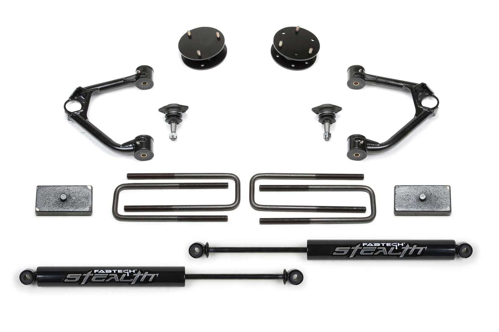Fabtech 3" Ball Joint UCA Lift Kit w/Rear Stealth Shocks for 2019-2024 GMC Sierra 1500 4WD w/3" lift