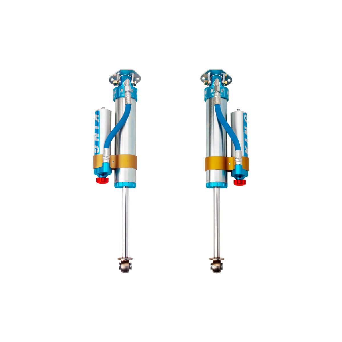 King 25001-287A Rear 2.5 Piggyback Hose Res. Shock 6in Lift w/Adjuster (Pair) Jeep Wrangler TJ