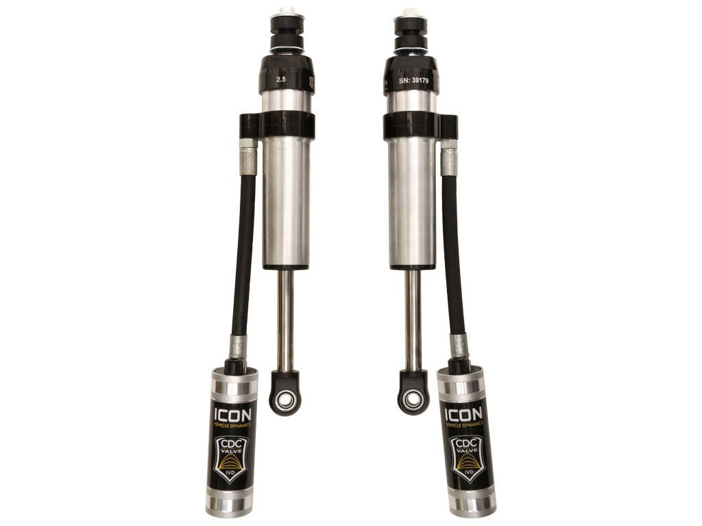 Icon 2.5 Remote Reservoir CDCV Shocks Pair for 1998-2007 Lexus LX470 w/0-3" lift