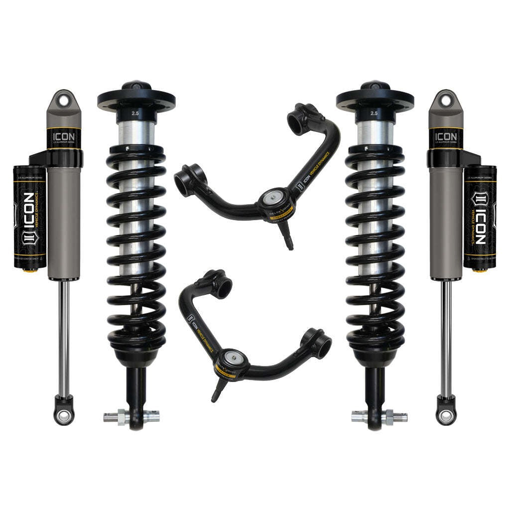 ICON K93123T Stage 3 Suspension System Tubular UCA Ford F150 2WD 0-3" Lift