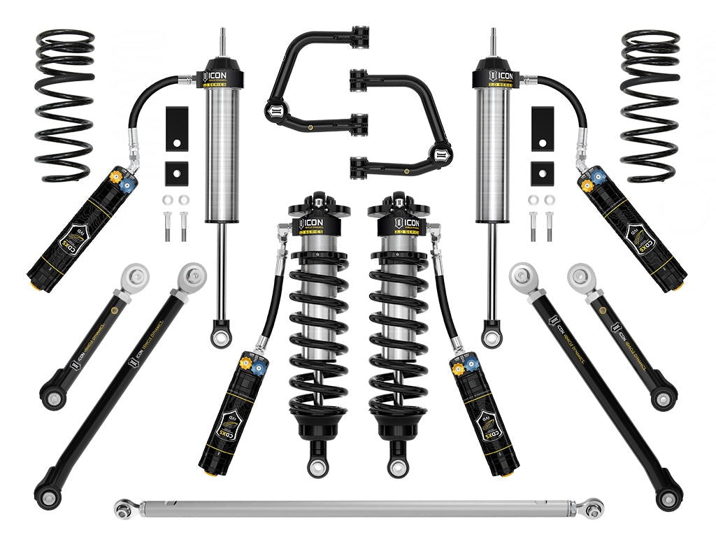 Icon 2-3.25" Stage 3 3.0 Suspension System CDXS Tubular Kit for 2022-2023 Toyota Tundra 4WD Full Hybrid EV Gas