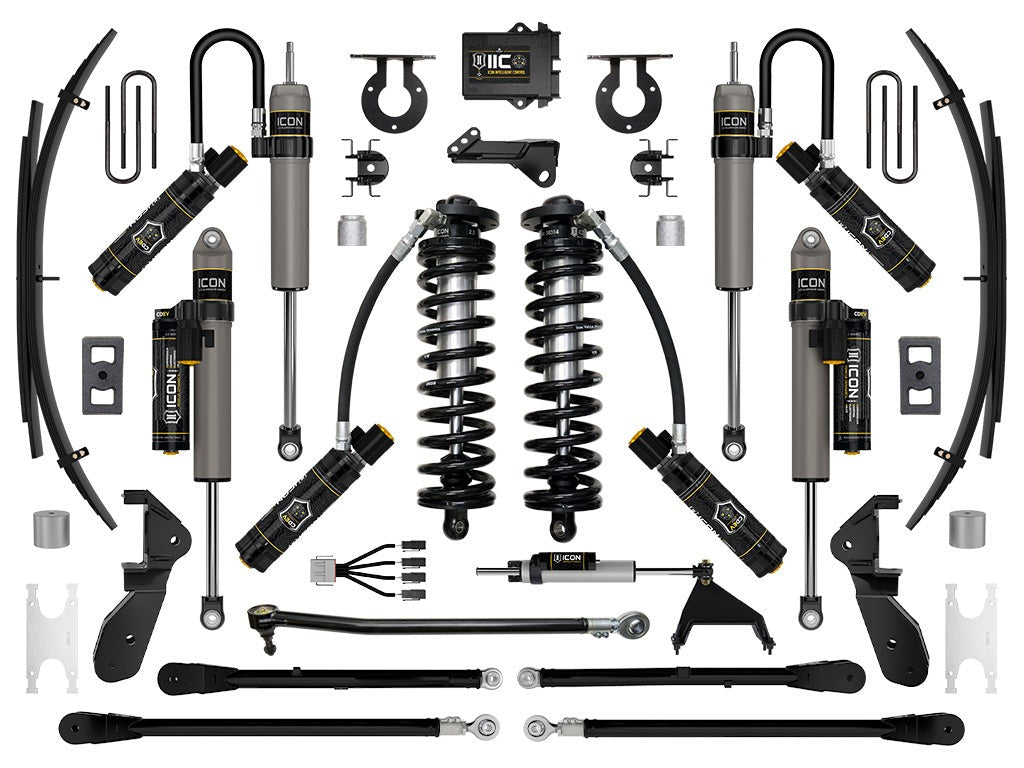 Icon 2.5-3" Stage 7 Coilover Conversion System w/4 Link + Expansion Pack Kit for 2023-2025 Ford F250 Super Duty Diesel