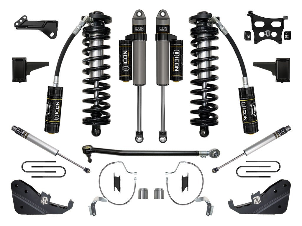 Icon 4-5.5" Stage 4 Coilover Conversion System Kit for 2023-2026 Ford F350 Super Duty 4WD Gas Std Cab Pickup