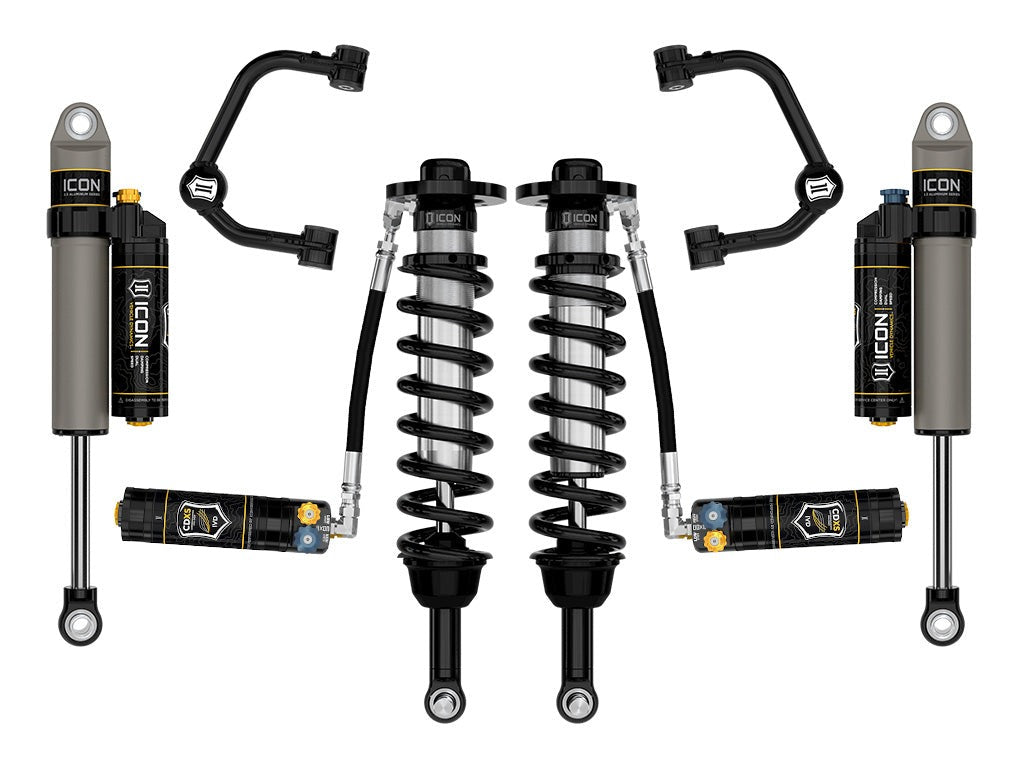 Icon 2.75-3.5" Stage 4 Suspension System CDXS Tubular Kit 2021-2026 Ford F-150 4WD Diesel