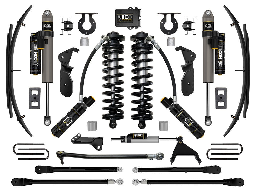 Icon 2.5-3" Stage 6 Coilover Conversion System w/4 Link + Expansion Pack Kit for 2023-2026 Ford F350 Super Duty Diesel