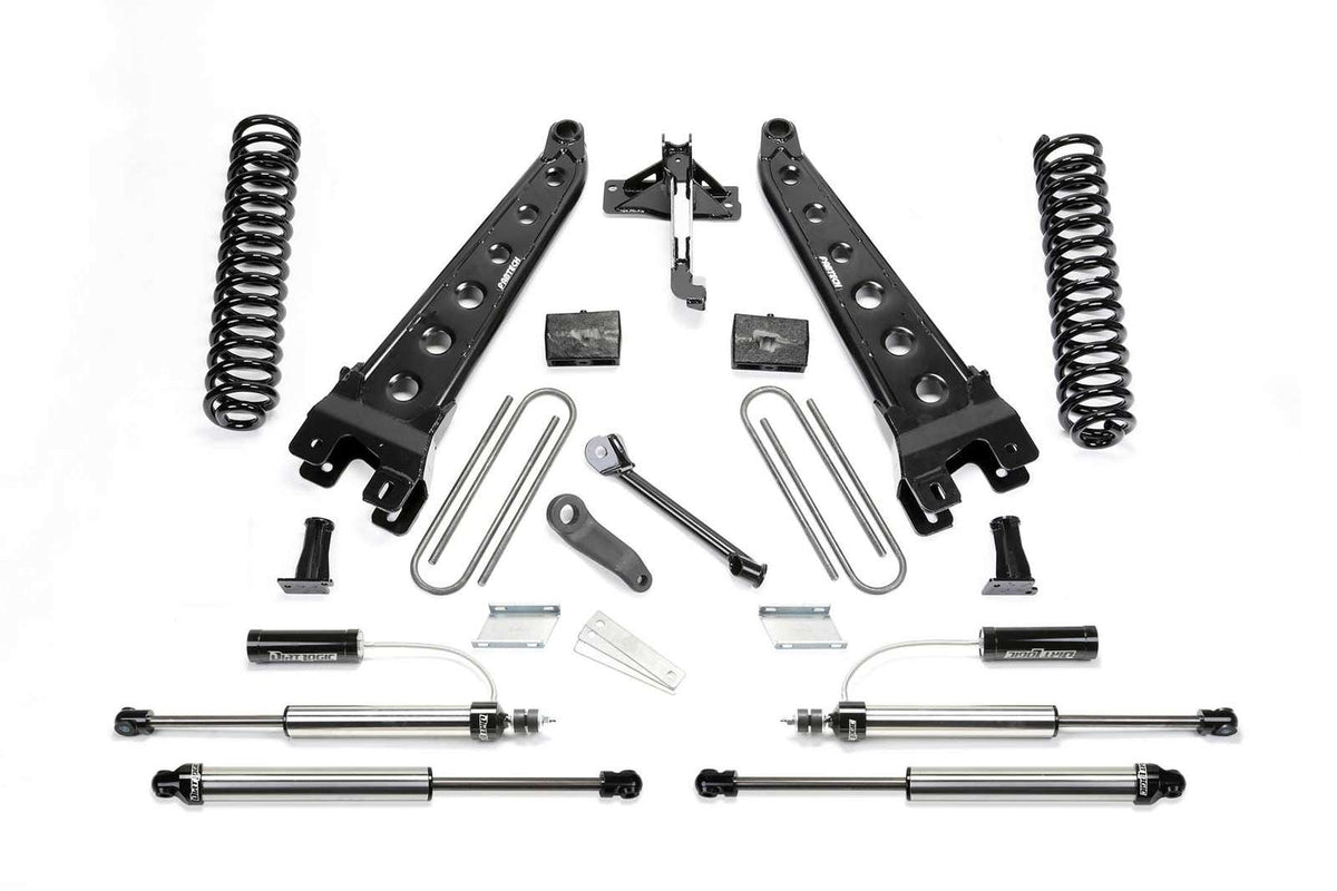 Fabtech 4" Radius Arm System w/Front Dirt Logic 2.25 Reservoir Shocks & Rear 2.25 Shocks Kit for 2017-2024 Ford F350 Super Duty 4WD w/4" lift