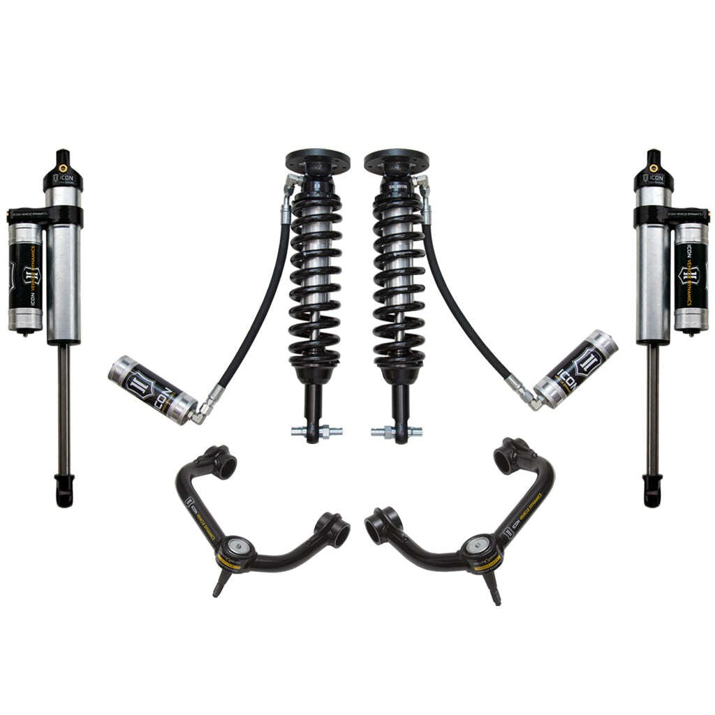 ICON K93074T Stage 4 Suspension System Tubular UCA Ford F150 2WD 1.75-2.63" Lift