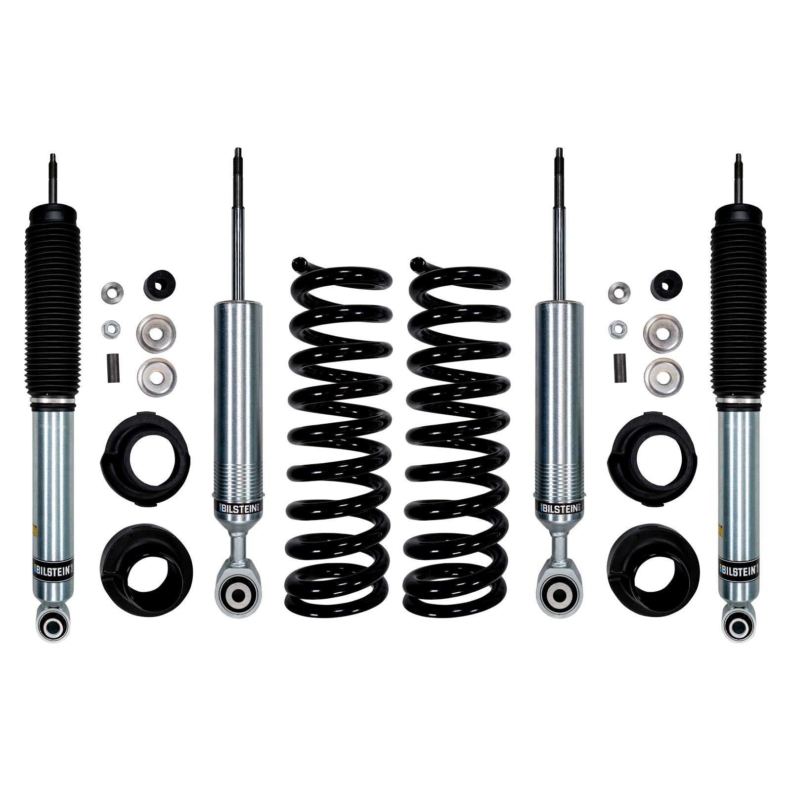 Bilstein 6112 Strut & Spring + Rear B8 6100 Shocks Set for 2022-2024 Toyota Tundra 4WD w/0-2.3" lift