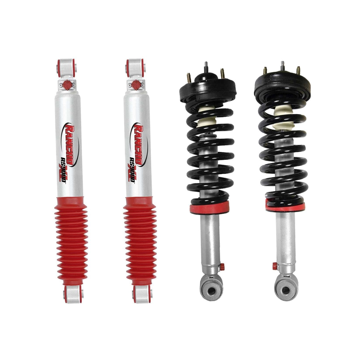 Rancho Quicklift Leveling Strut + RS9000XL Adjustable Shocks Set for 2009-2013 Ford F150 4WD