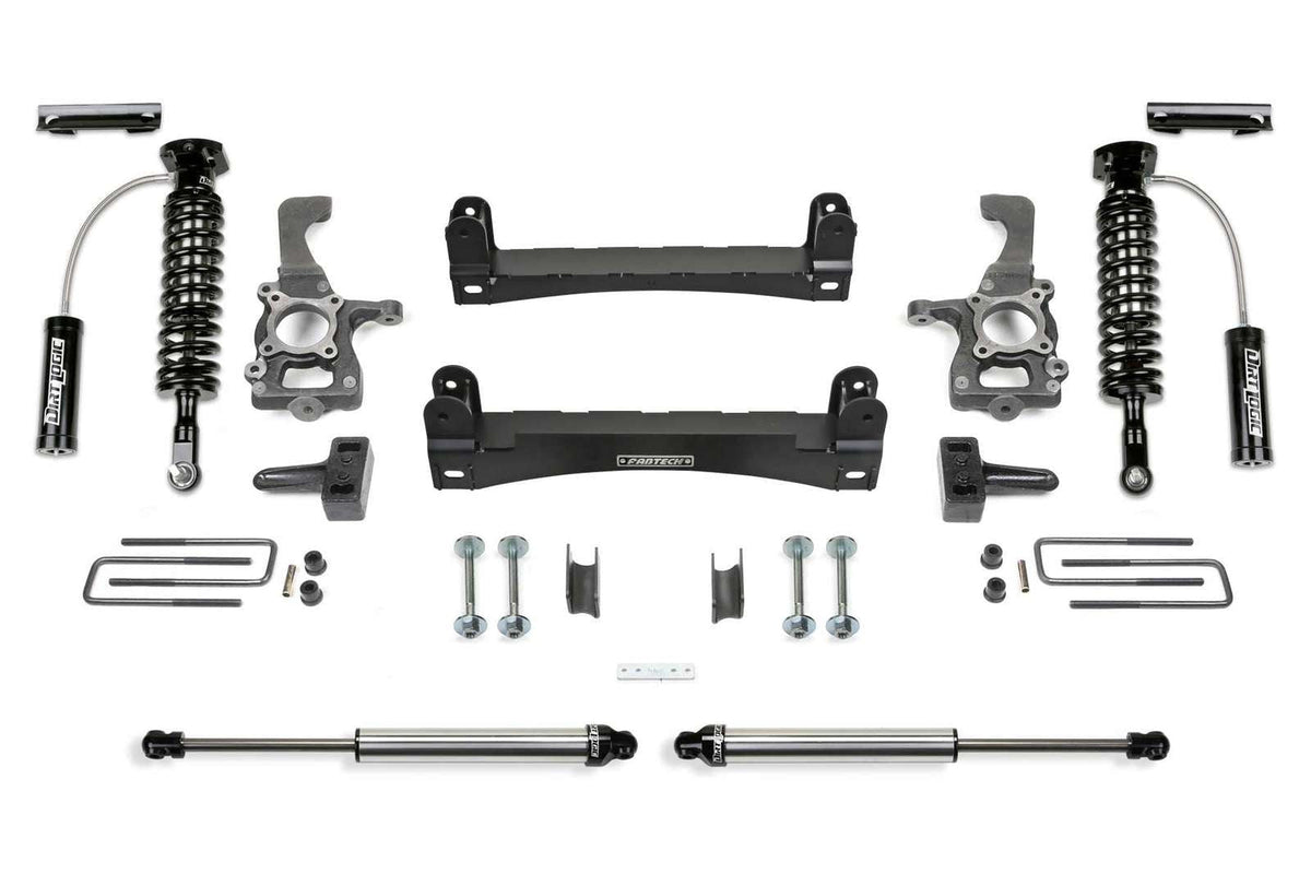 Fabtech 4" Performance System w/Front Dirt Logic 2.5 Coilovers w/Reservoir & Rear 2.25 Shocks Kit w/4" lift 2015-2020 Ford F-150 RWD