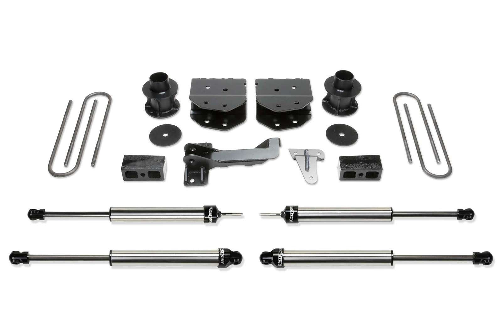 Fabtech 4" Budget System w/Dirt Logic Shocks Kit for 2008-2016 Ford F250 Super Duty 4WD w/4" lift 8-Lug