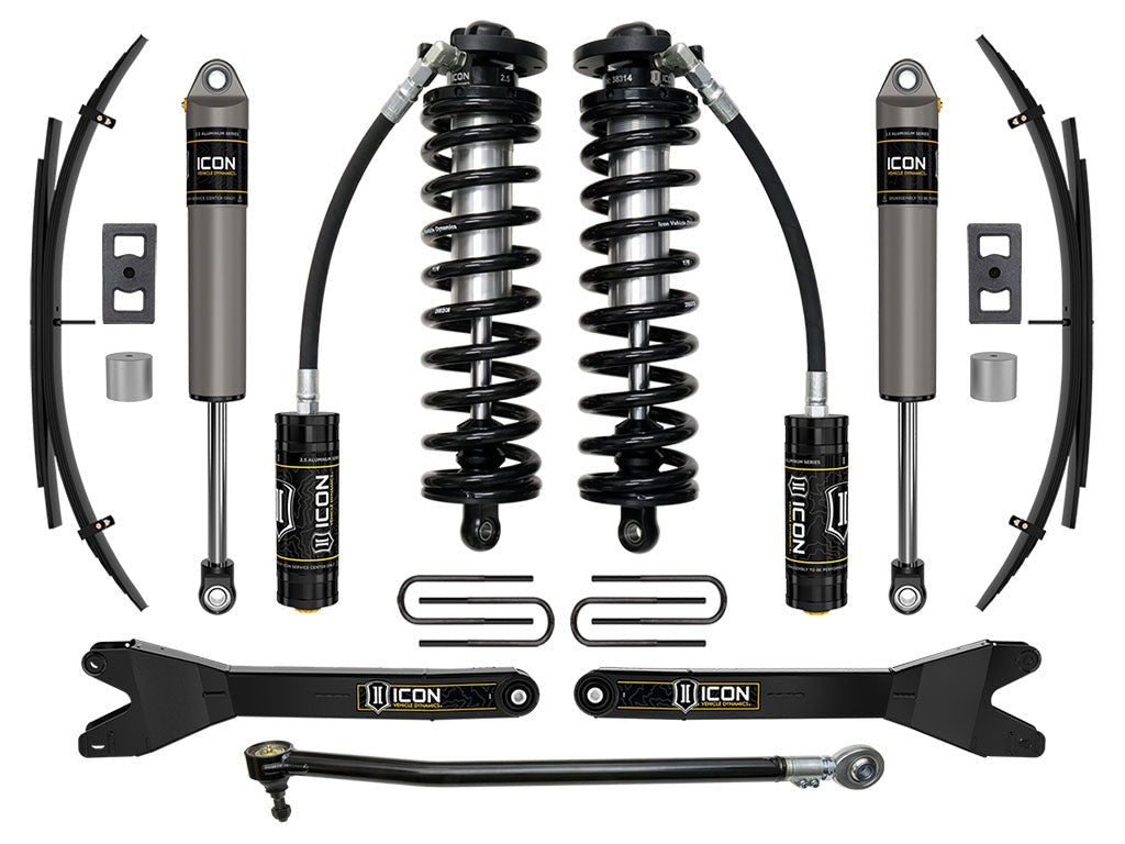 Icon 2.5-3" Stage 2 Coilover Coneversion System w/Radius Arms + Expansion Pack Kit for 2023-2025 Ford F250 Super Duty Diesel