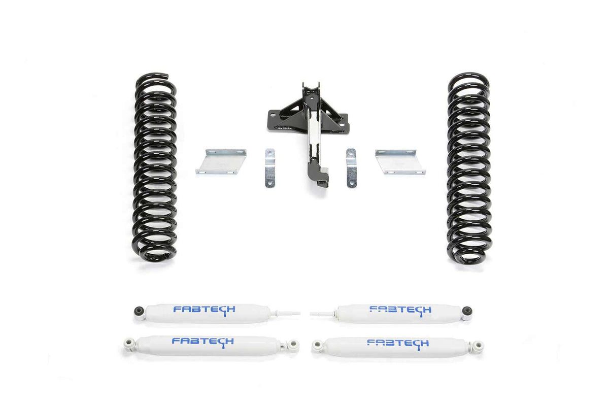 Fabtech 2.5" Budget Lift Kit w/Performance Shocks for 2017-2024 Ford F250 Super Duty 4WD w/2.5" lift