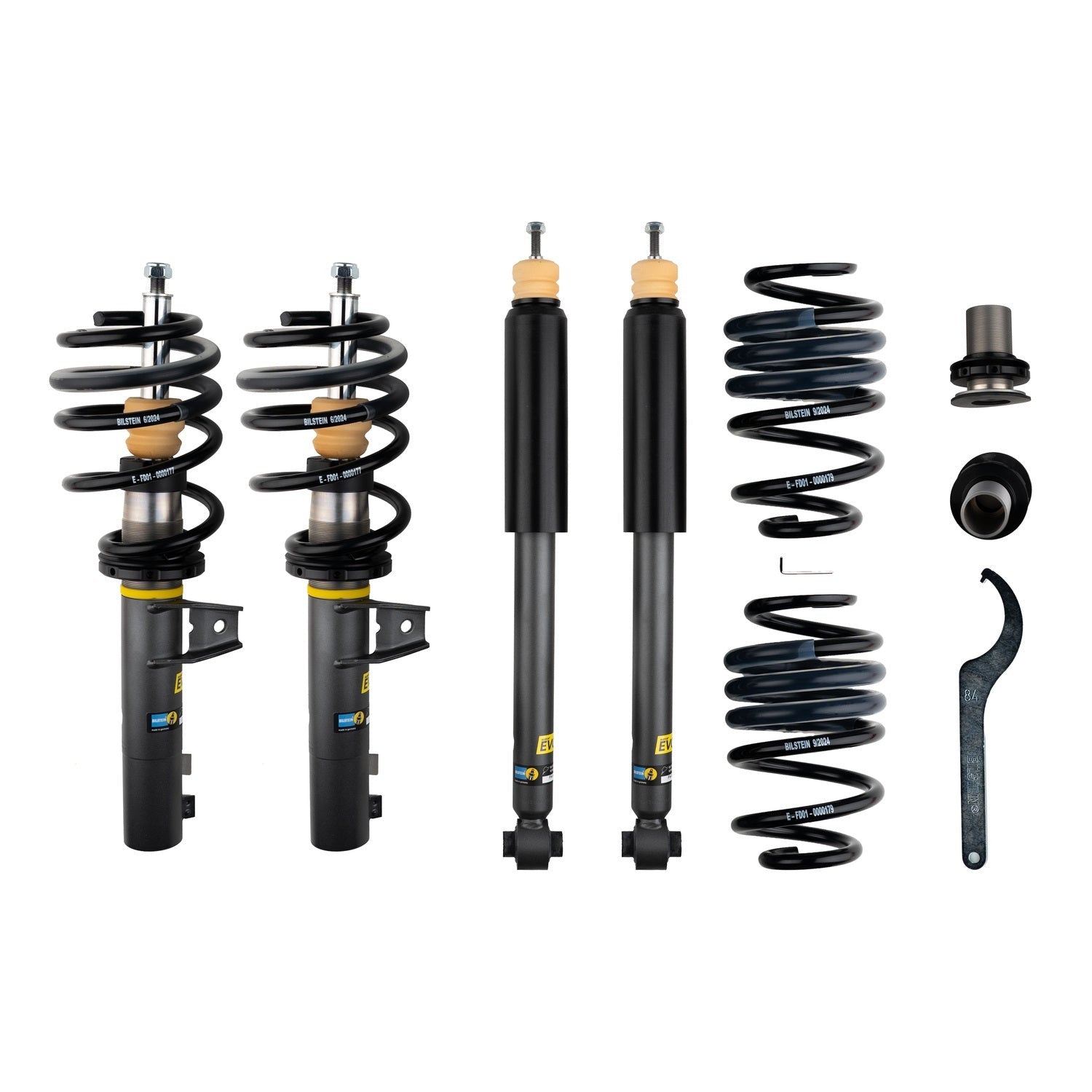 Bilstein 47-342941 Front and Rear EVO S Complete Kit Audi A3, A3 Quattro, RS3, S3, Volkswagen Arteon, Golf Alltrack, Golf R, GTI
