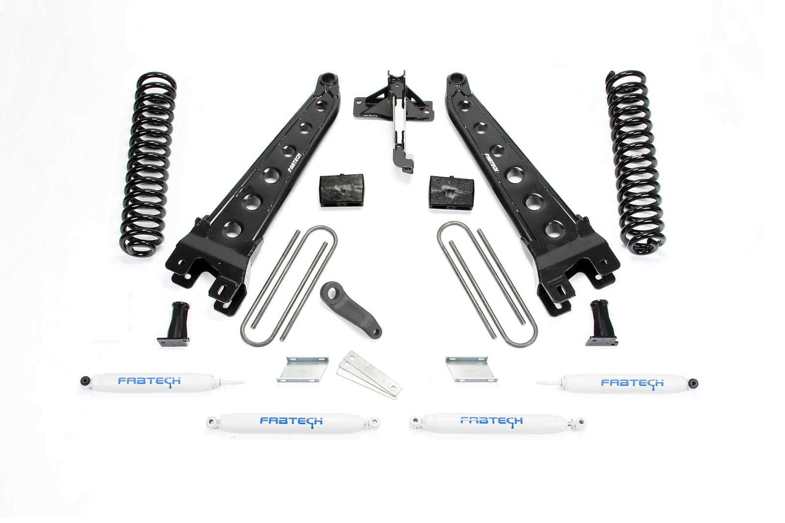 Fabtech 6" Radius Arm System w/Performance Shocks Kit for 2017-2024 Ford F350 Super Duty 4WD w/6" lift