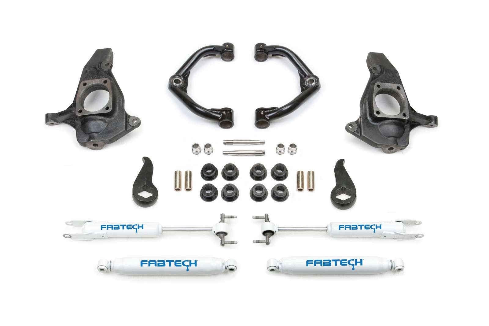 Fabtech 3.5" Uniball UCA Lift Kit w/Performance Shocks for 2011-2019 GMC Sierra 2500 HD 4WD RWD w/3.5" lift