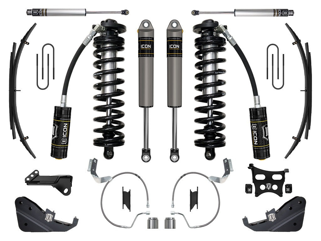 Icon 4-5.5" Stage 3 Coilover Conversion System w/Expansion Packs Kit for 2023-2025 Ford F250 Super Duty Diesel