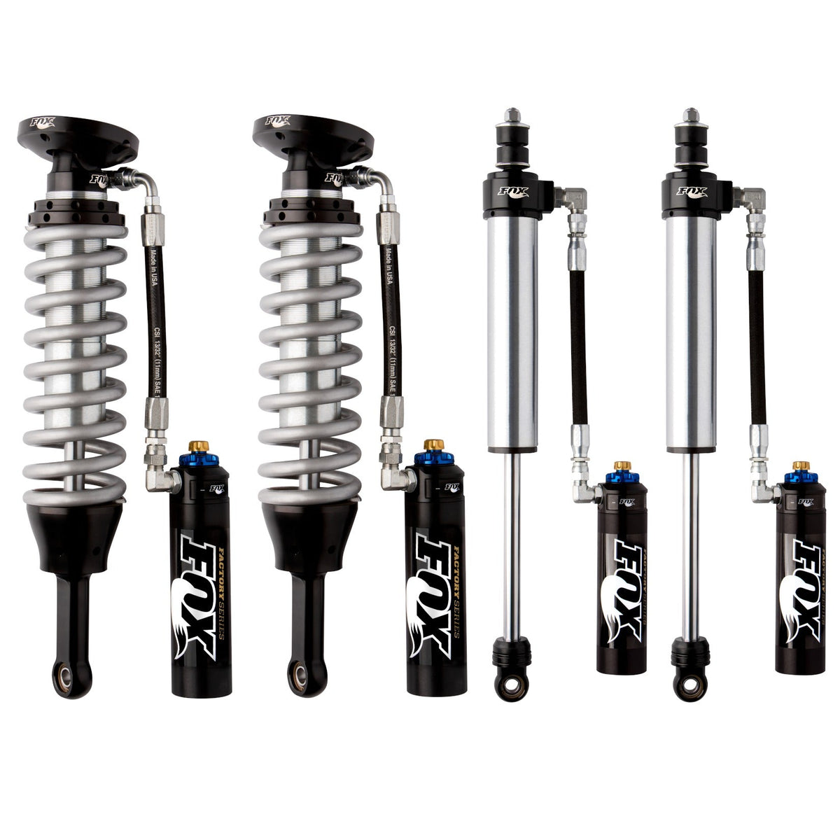 FOX Factory Race 2.5 Reservoir Adjustable Valving Shock Kit 0-2" Lift 883-06-130, 883-26-004