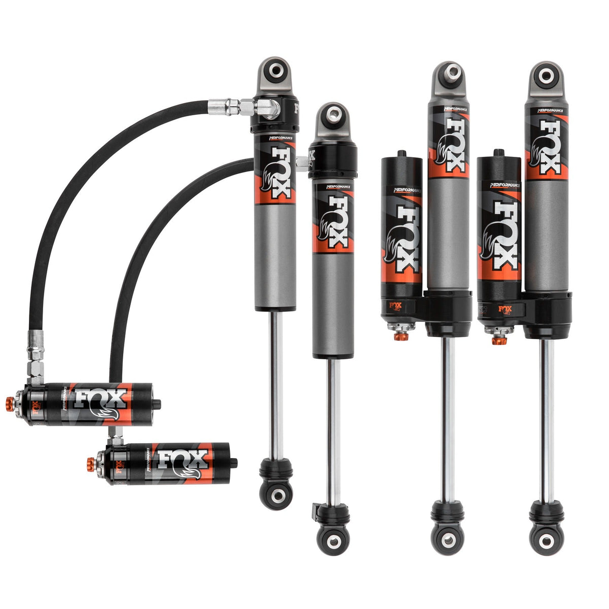 FOX Performance Elite 2.5 Reservoir Adjustable Valving Shock Kit 3.5-4" Lift 883-26-051, 883-26-055