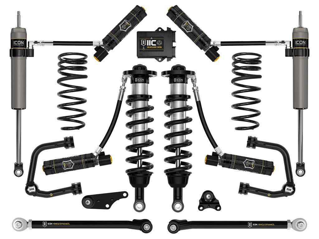 Icon 1.25-3" Stage 10 Suspension System w/Tubular Overland Coils Rear Kit for 2024-2025 Toyota Tacoma 4WD