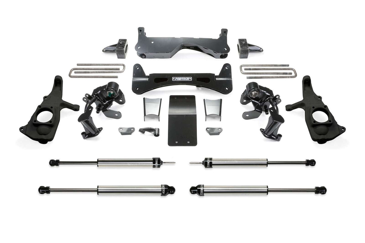 Fabtech 6" RTS System w/Dirt Logic Shocks Kit for 2011-2019 Chevrolet Silverado 3500 HD 4WD RWD w/6" lift