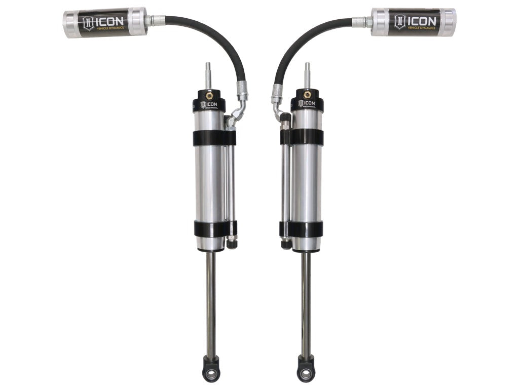 Icon 2.5 Omega Remote Reservoir Shocks Front Pair for 2007-2018 Jeep Wrangler JK