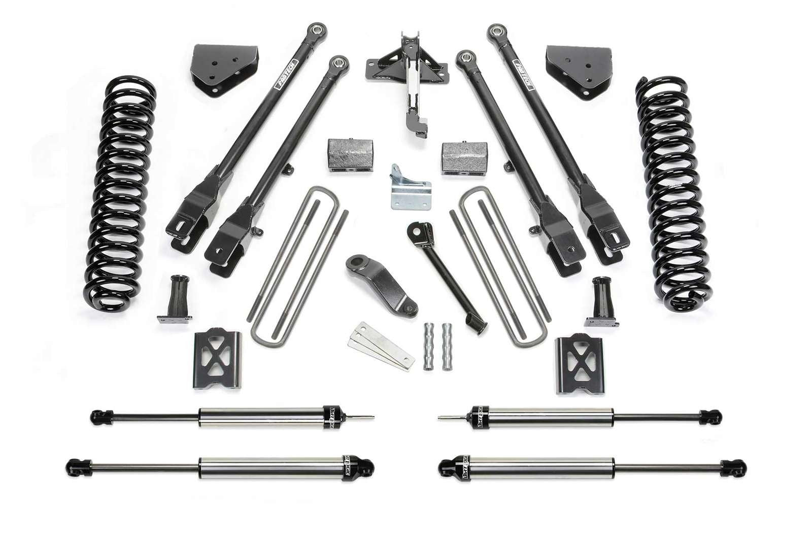 Fabtech 6" 4 Link System w/Dirt Logic Shocks Kit for 1999-2004 Ford F350 Super Duty 4WD w/6" lift