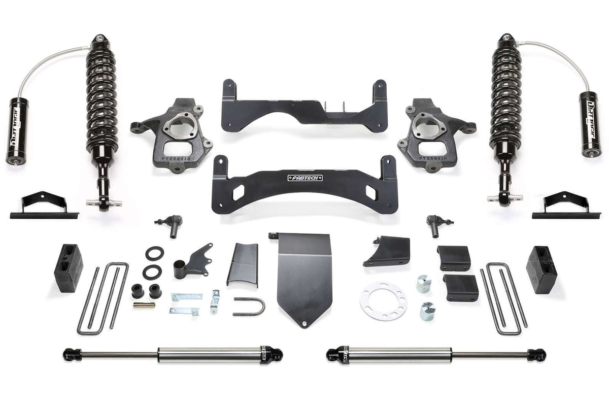 Fabtech 6" Performance System Gen 2 w/Front Dirt Logic 2.5 Reservoir Coilovers & Rear 2.25 Shocks Kit for 2014-2018 GMC Sierra 1500 4WD w/6" lift