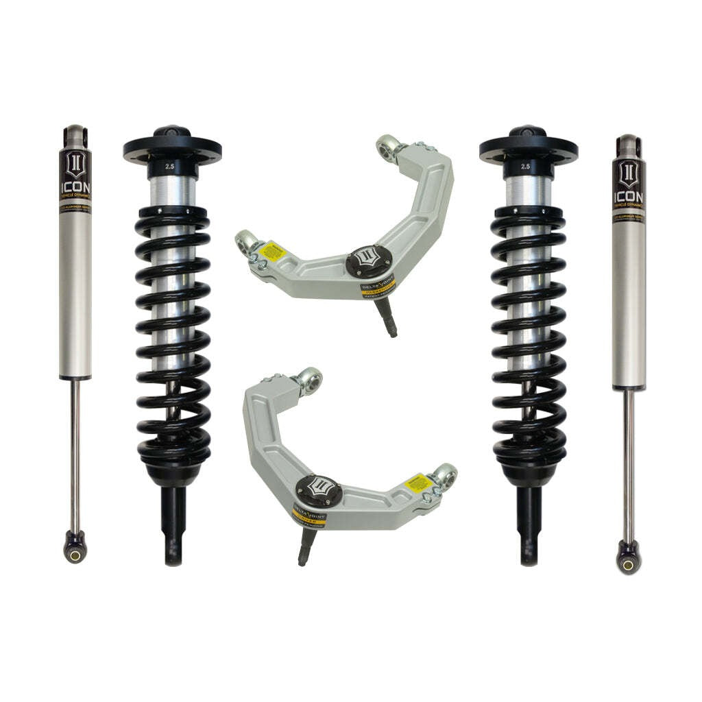 ICON K93002 Stage 2 Suspension System Billet UCA Ford F150 4WD 0-2.63" Lift