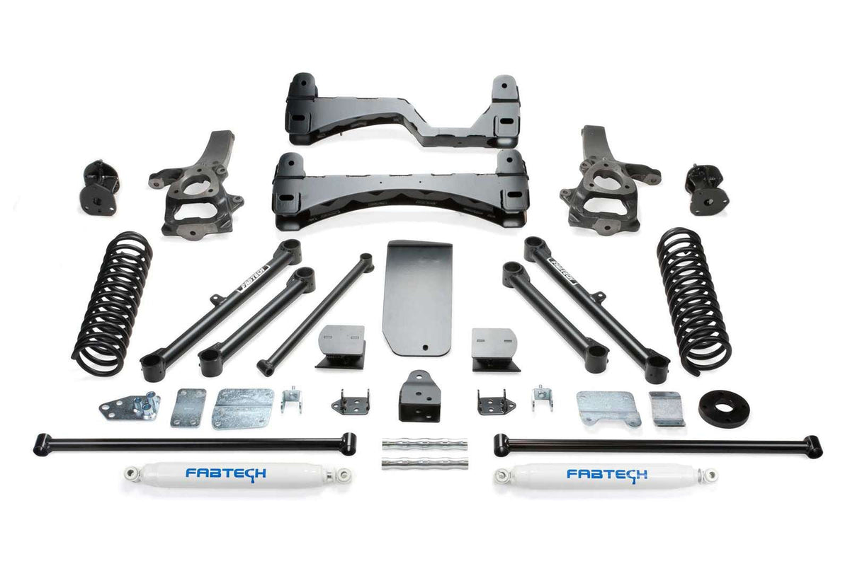 Fabtech 6" Basic System w/Rear Performance Shocks Kit for 2009-2018 Ram 1500 4WD w/6" lift