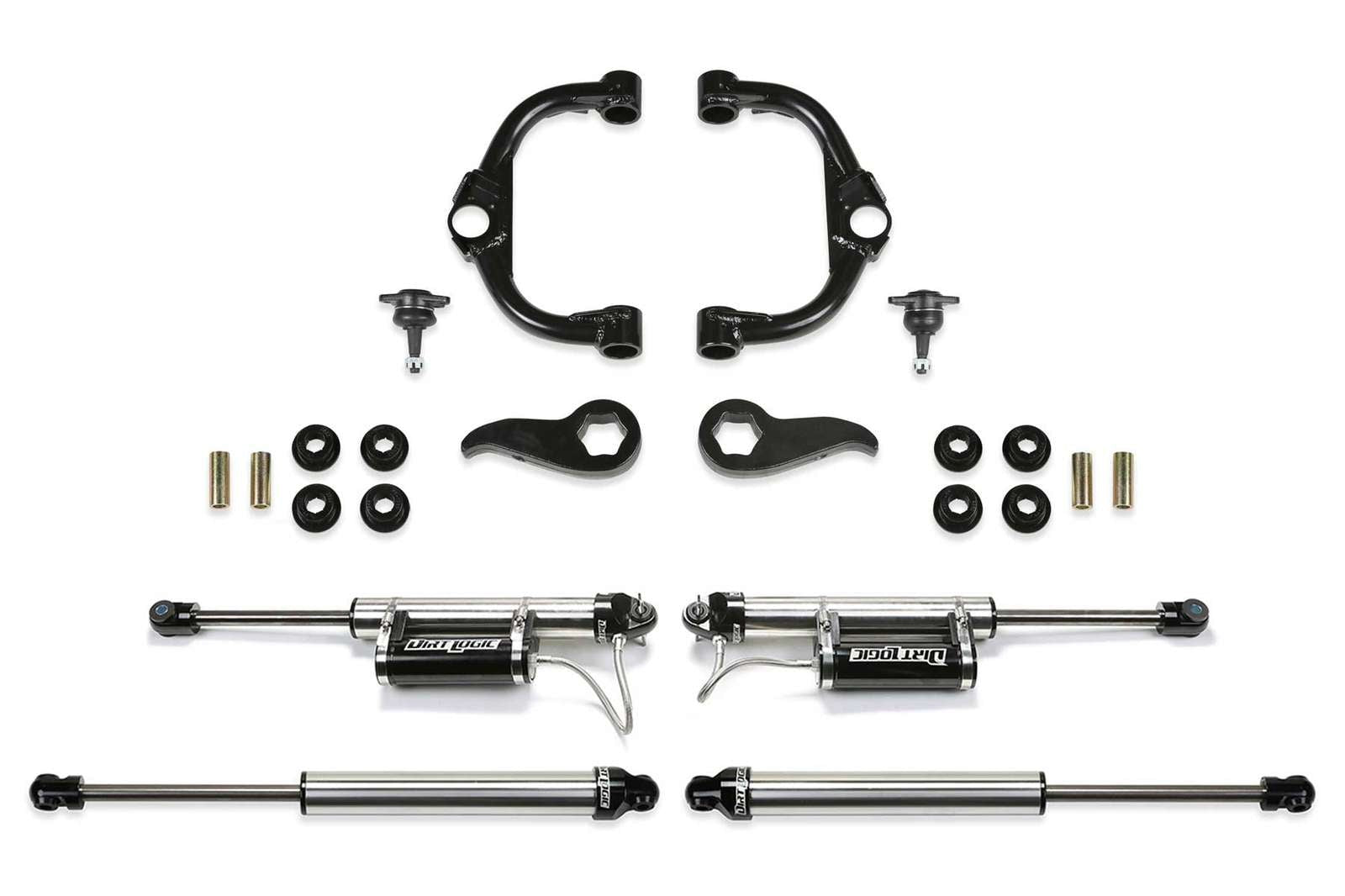 Fabtech 3.5" Ball Joint UCA Lift Kit w/Dirt Logic 2.25 Reservoir Shocks for 2020-2024 GMC Sierra 2500 HD 4WD w/3.5" lift