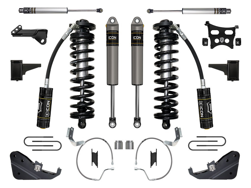 Icon 4-5.5" Stage 3 Coilover Conversion System Kit for 2023-2025 Ford F250 Super Duty Diesel Std Cab Pickup