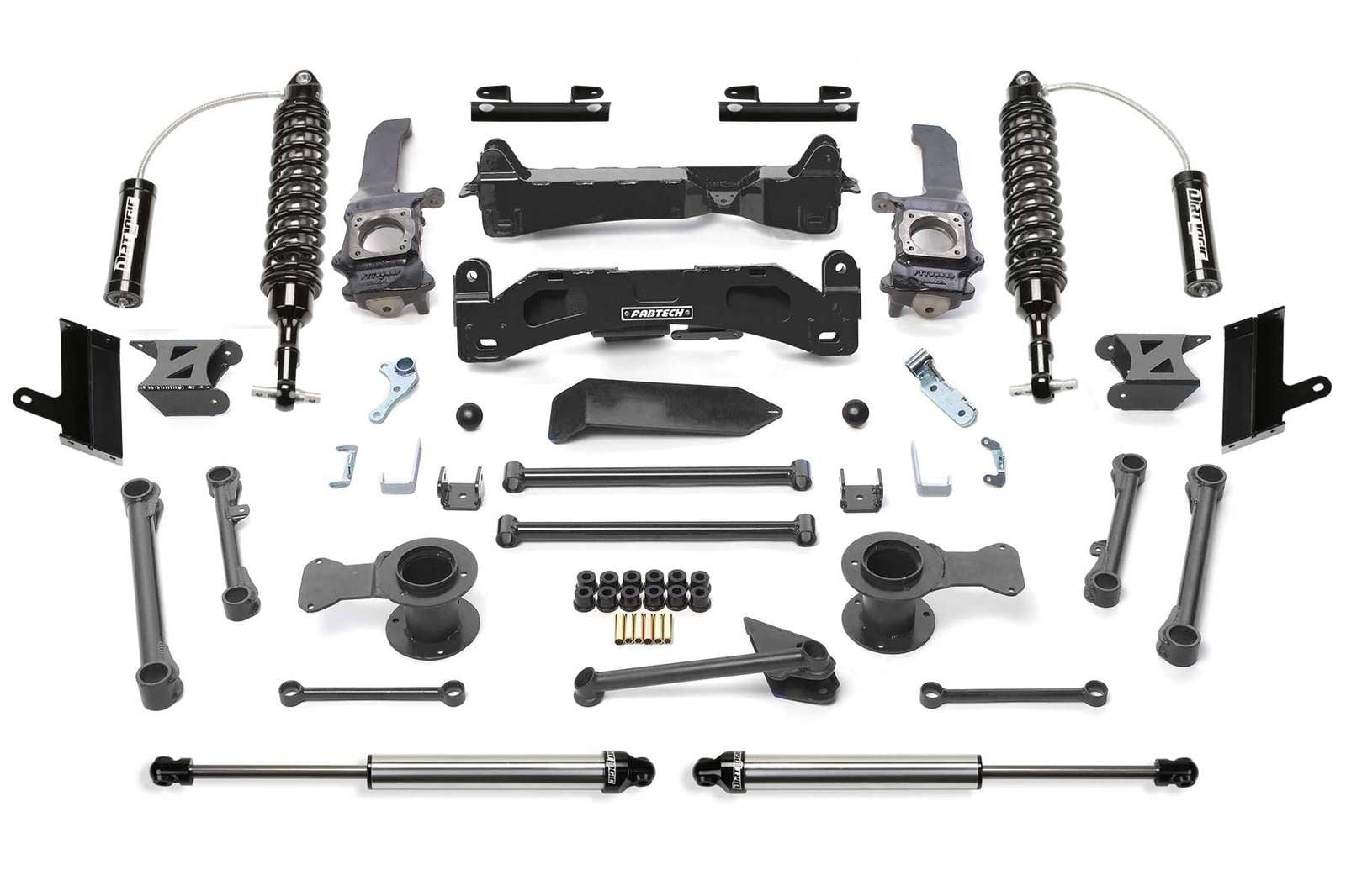 Fabtech 6" Performance System w/Front Dirt Logic 2.5 Coilovers w/Reservoir & Rear 2.25 Shocks Kit for 2010-2024 Toyota 4Runner 4WD w/6" lift