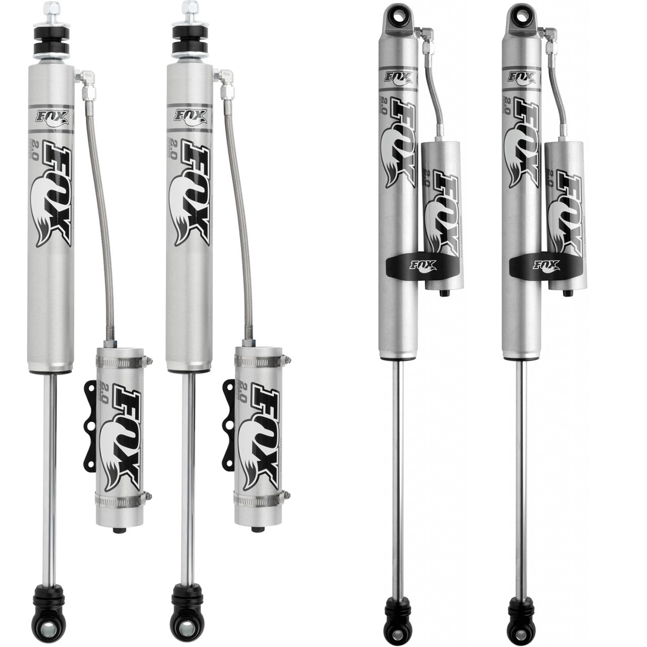 FOX Performance 2.0 Smooth Body Reservoir Shock Kit 4-5" Lift 985-24-133, 985-24-105