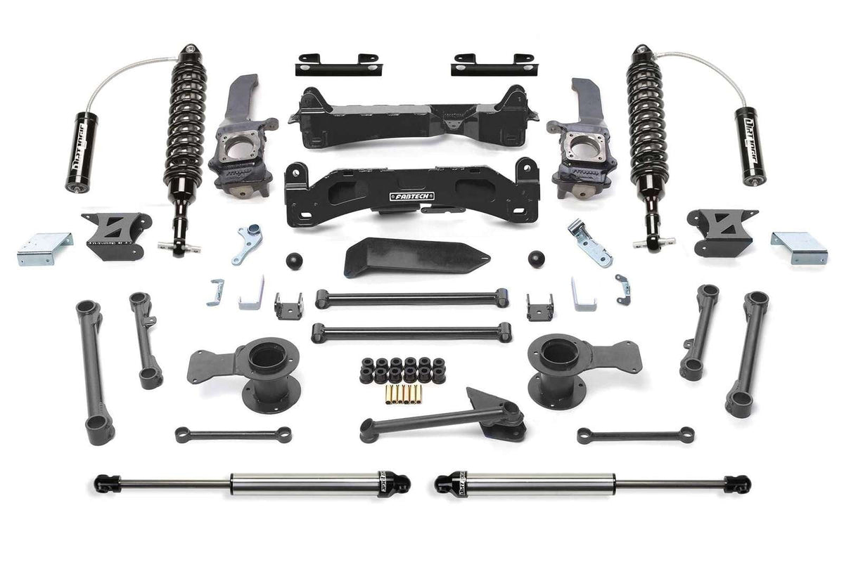 Fabtech 6" Performance System w/Front Dirt Logic 2.5 Coilovers w/Reservoir & Rear 2.25 Shocks Kit for 2010-2014 Toyota FJ Cruiser 4WD w/6" lift