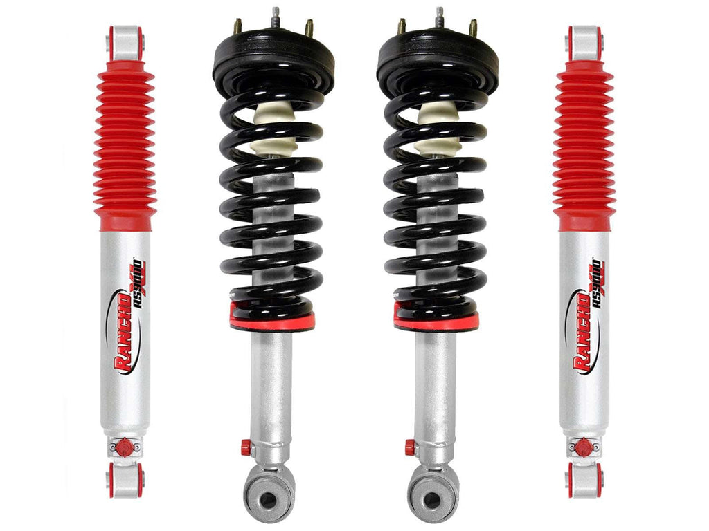 Rancho Quicklift Leveling Strut + RS9000XL Adjustable Shocks Set for 2009-2013 Ford F150 4WD