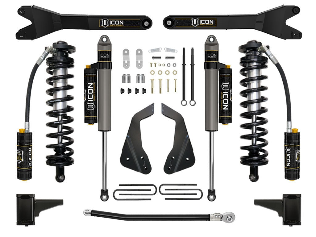 Icon 4-5.5" Coilover Conversion System Stage 4 Kit for 2005-2007 Ford F350 Super Duty 4WD