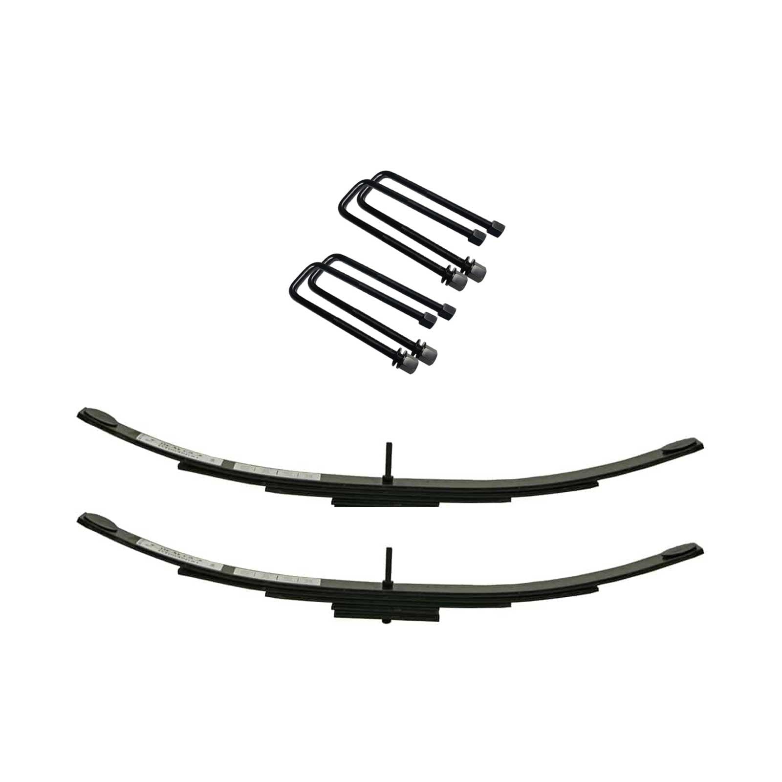 Deaver 2" Mini Leaf Packs + U-Bolt Kit for 1999-2010 GMC Sierra 2500 HD 4WD RWD