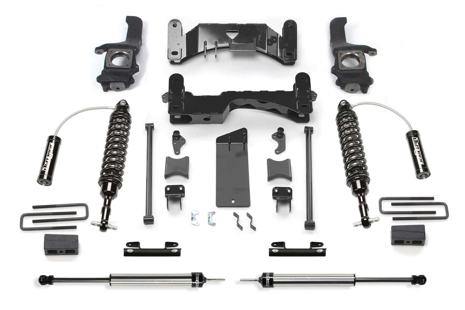 Fabtech 6" Performance System w/Front Dirt Logic 2.5 Coilovers w/Reservoir & Rear 2.25 Shocks Kit for 2007-2021 Toyota Tundra 4WD RWD w/6" lift