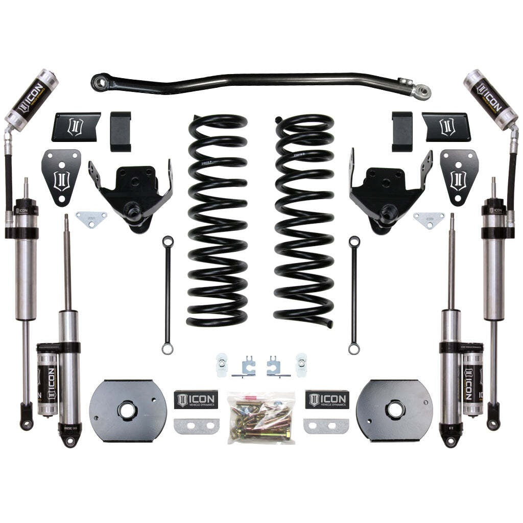 ICON K214522A Stage 2 Suspension System w/ OEM Air Ride Ram 2500 4WD 4.5" Lift