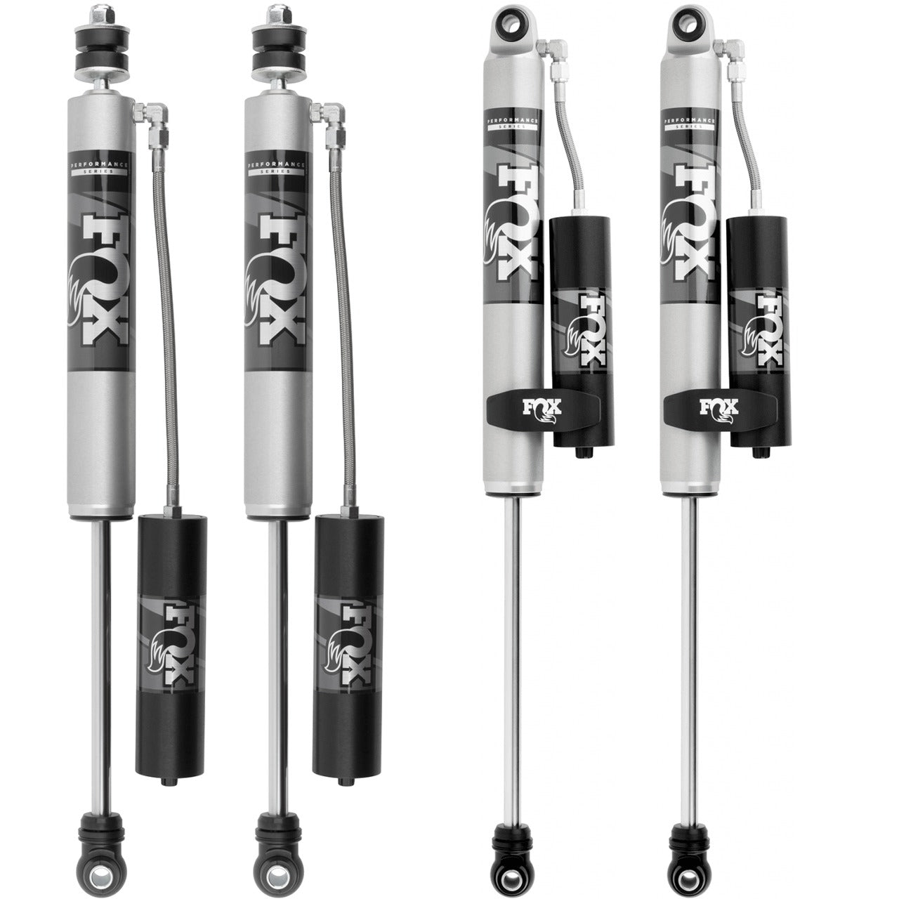FOX Performance 2.0 Smooth Body Reservoir Shock Kit 2-3.5" Lift 985-24-162, 985-24-149