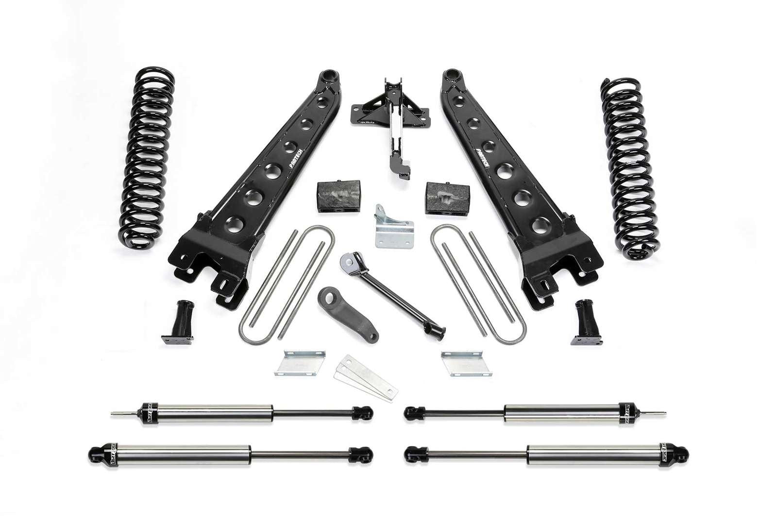 Fabtech 6" Radius Arm System w/Dirt Logic Shocks Kit for 2008-2016 Ford F250 Super Duty 4WD w/6" lift